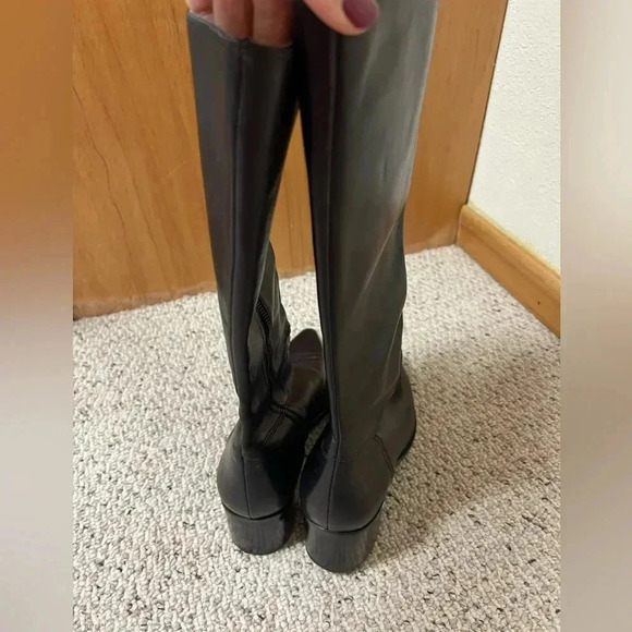 Enzo Angiolini black leather snip toe heeled boots 8.5 - Picture 3 of 9